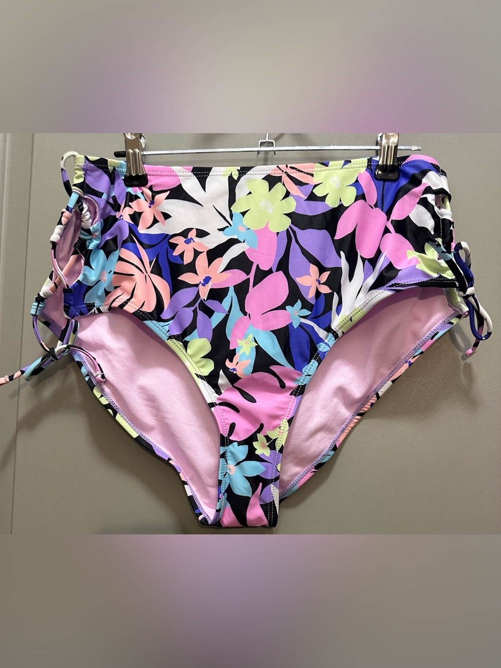 Decree Size L Midnight Tropics Medium Coverage Bikini Bottom NWT